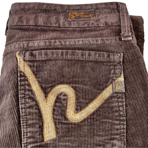 COH Cord Jeans #86 The Sienna Jeans Low Waist Straight Leg in Dark Brown Size 27 - Picture 6 of 9